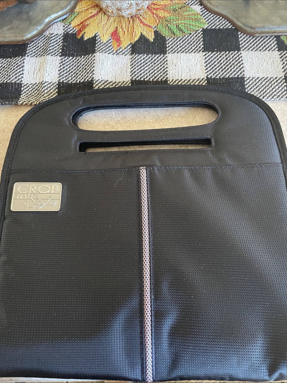 Crop Shop Boutique Black Men's Briefcase with Subtle Silver Trim